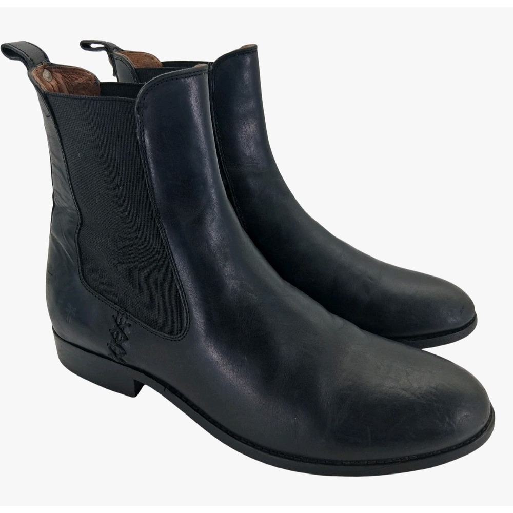 Frye Chelsea Boots Womens Size 9 B Black Leather Pull On Ankle Casual Boots
